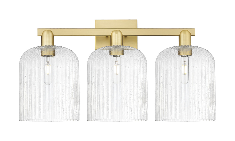 Bridal Veil - 3 Light - 27 inch - Satin Gold - Bath Vanity Light