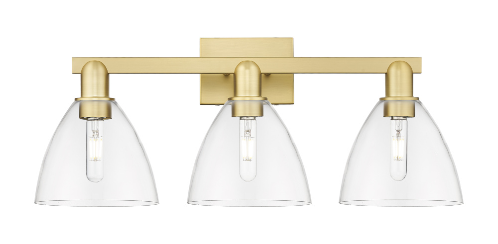 Bristol - 3 Light - 27 inch - Satin Gold - Bath Vanity Light