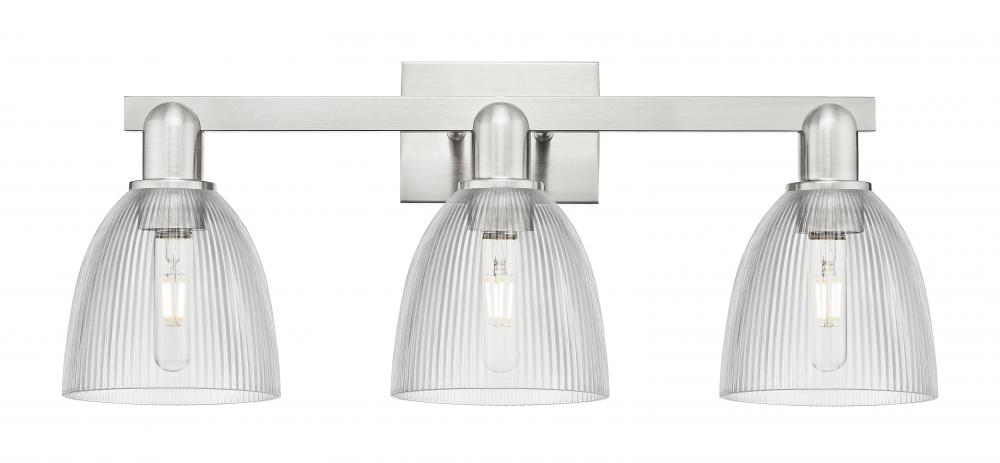 Castile - 3 Light - 25 inch - Brushed Satin Nickel - Bath Vanity Light