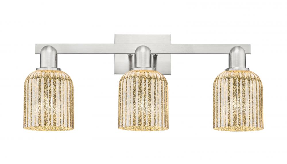 Bridal Veil - 3 Light - 26 inch - Brushed Satin Nickel - Bath Vanity Light