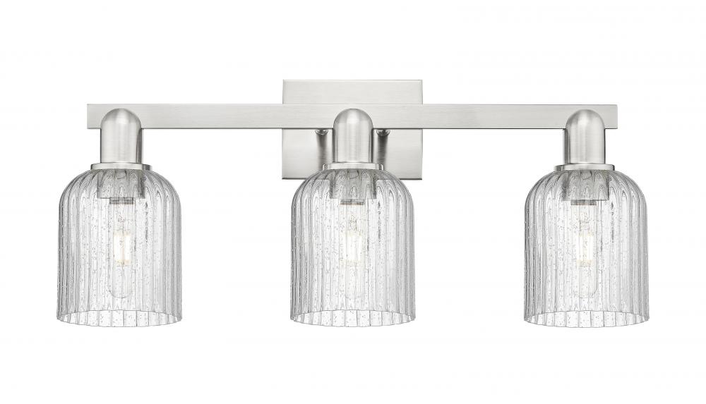 Bridal Veil - 3 Light - 26 inch - Brushed Satin Nickel - Bath Vanity Light
