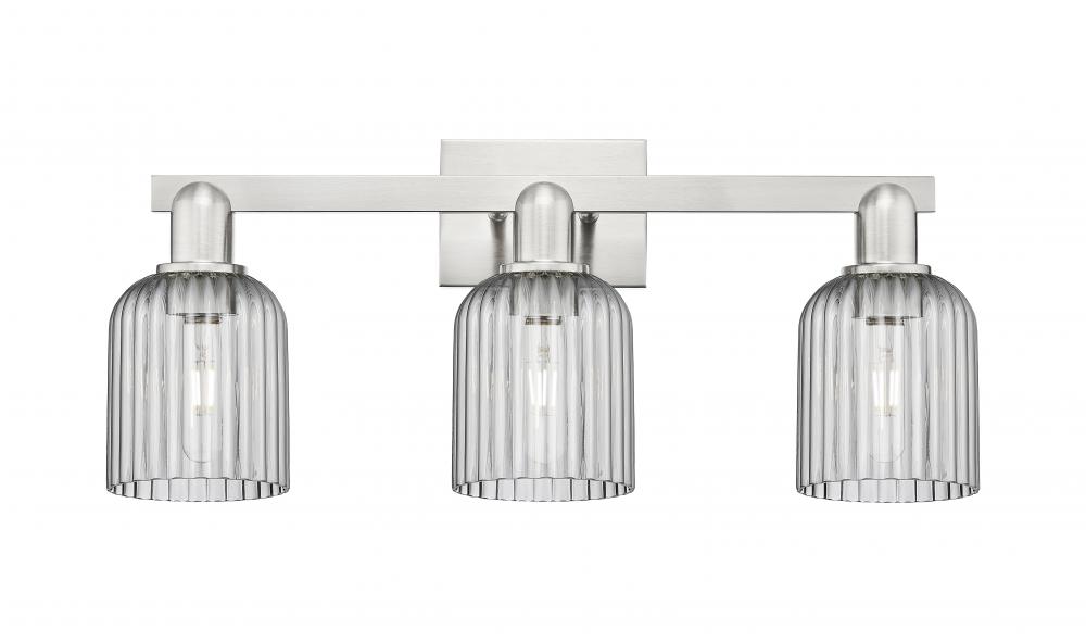 Bridal Veil - 3 Light - 26 inch - Brushed Satin Nickel - Bath Vanity Light