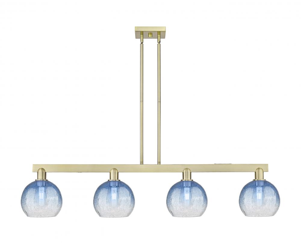 Brookhaven Globe - 4 Light - 48 inch - Antique Brass - Stem hung - Island Light