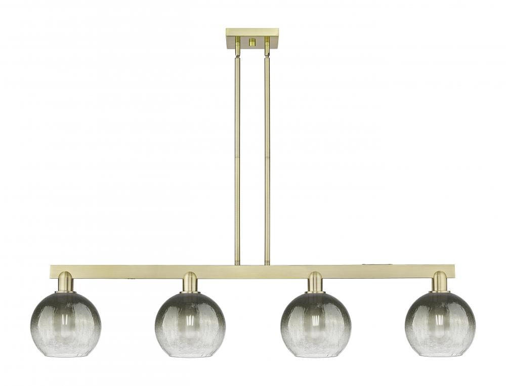 Brookhaven Globe - 4 Light - 48 inch - Antique Brass - Stem hung - Island Light