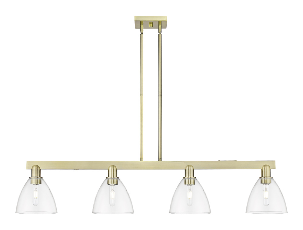Bristol - 4 Light - 50 inch - Antique Brass - Stem hung - Island Light