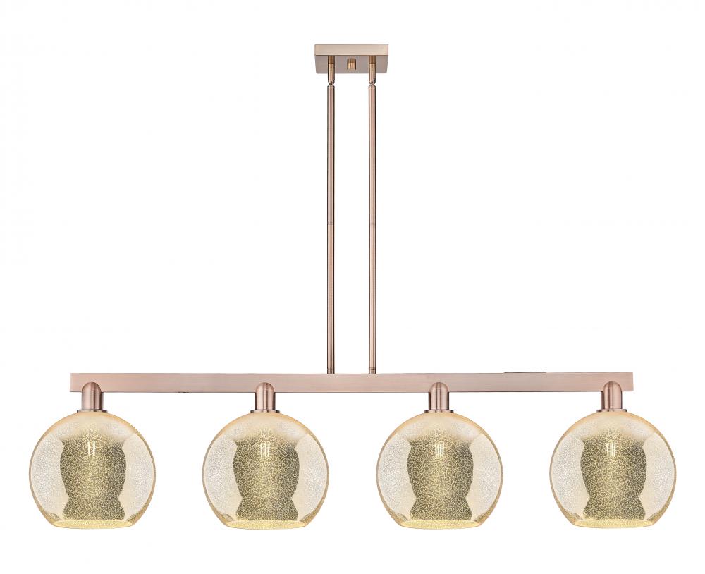 Athens - 4 Light - 53 inch - Antique Copper - Stem hung - Island Light