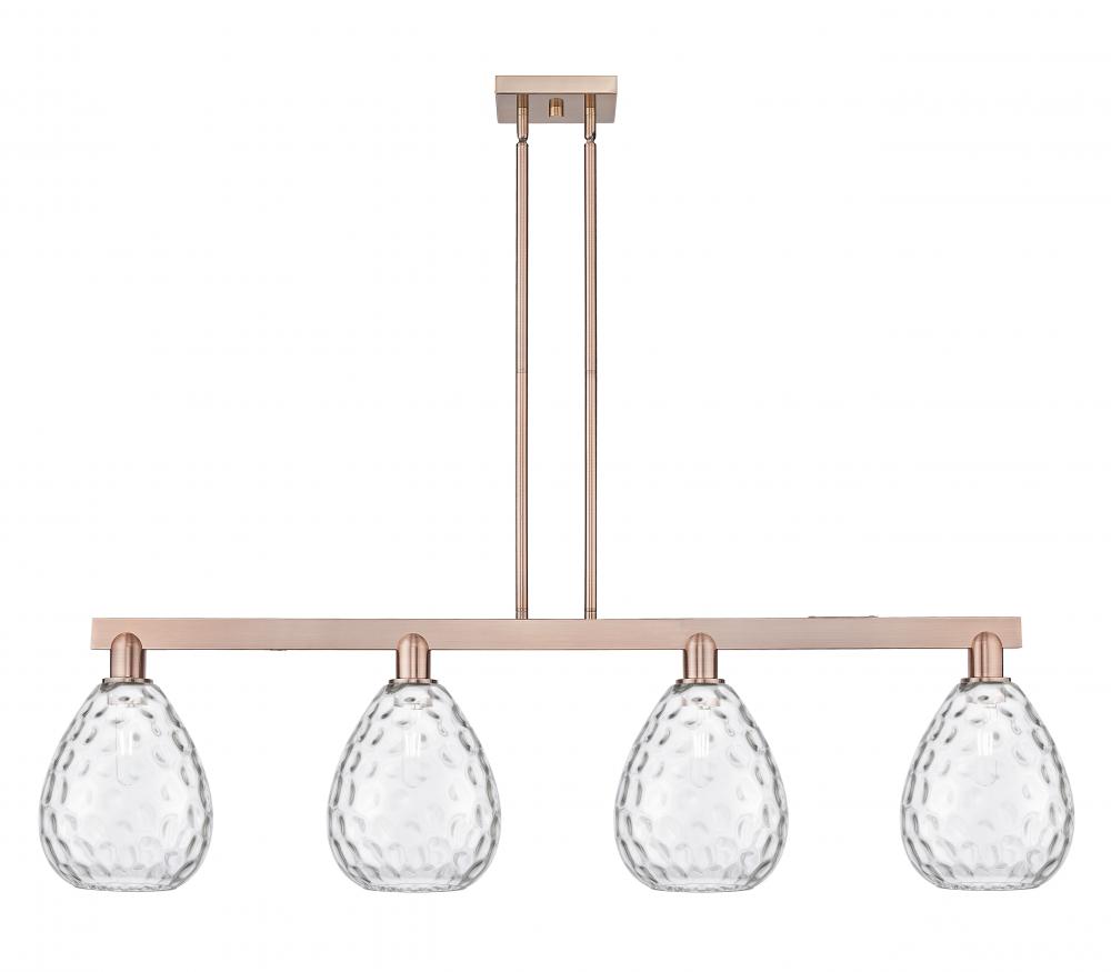 Waverly - 4 Light - 51 inch - Antique Copper - Stem hung - Island Light