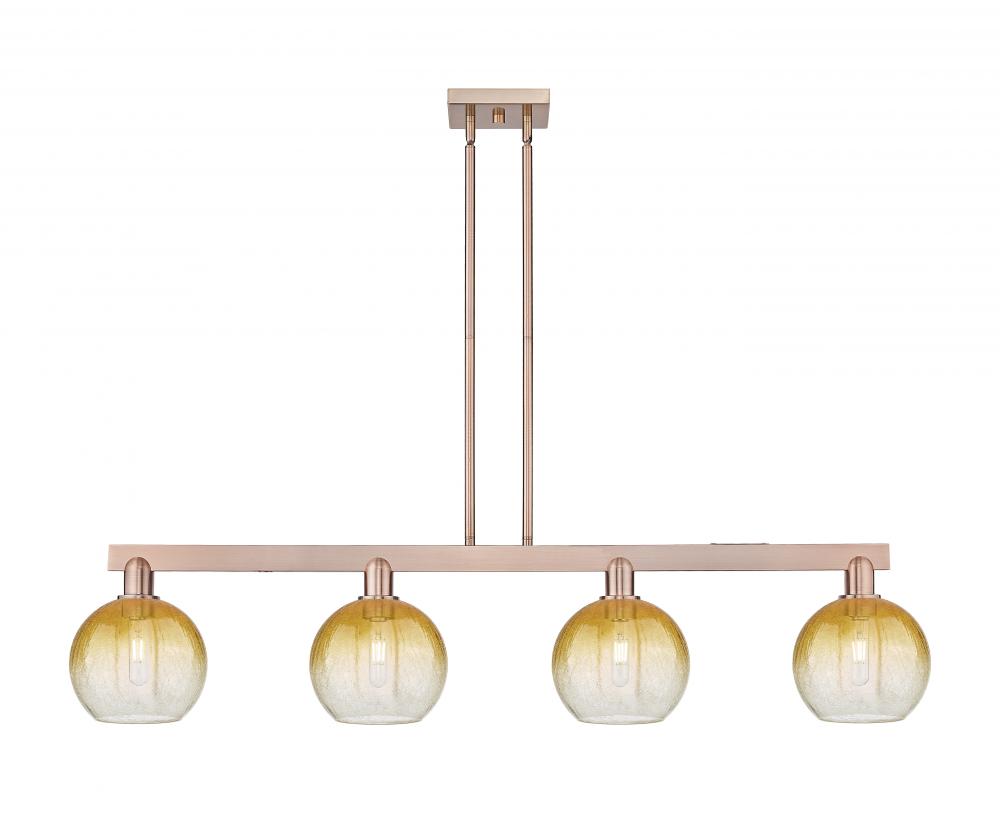 Brookhaven Globe - 4 Light - 48 inch - Antique Copper - Stem hung - Island Light