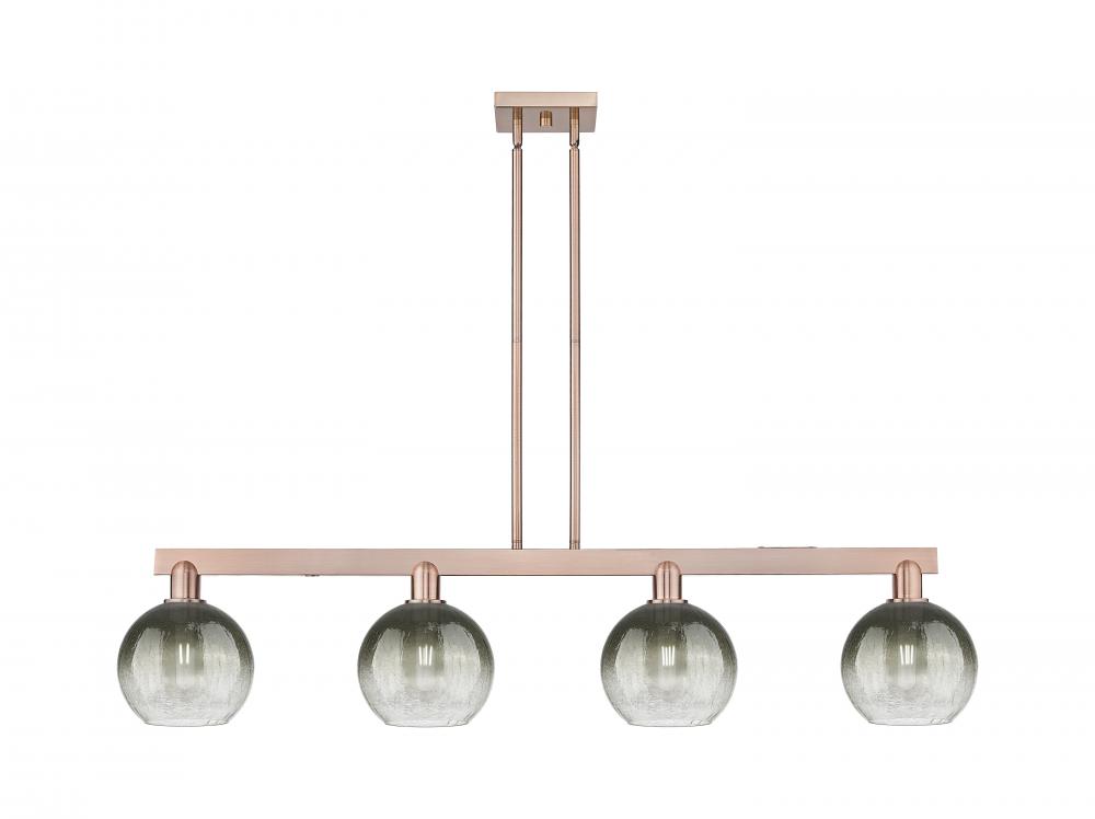 Brookhaven Globe - 4 Light - 48 inch - Antique Copper - Stem hung - Island Light