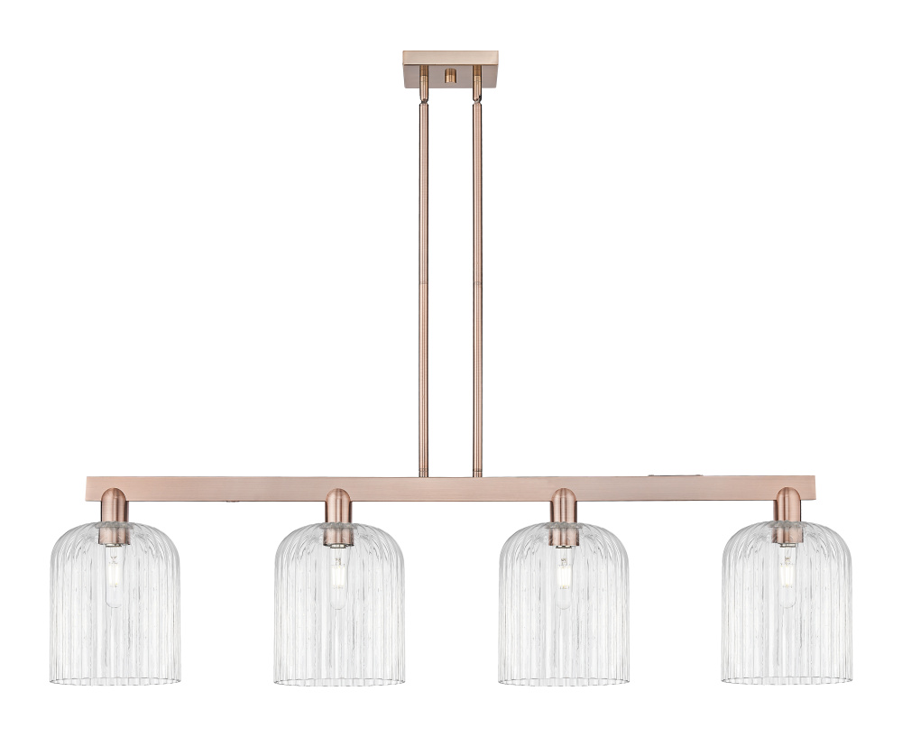 Bridal Veil - 4 Light - 51 inch - Antique Copper - Stem hung - Island Light