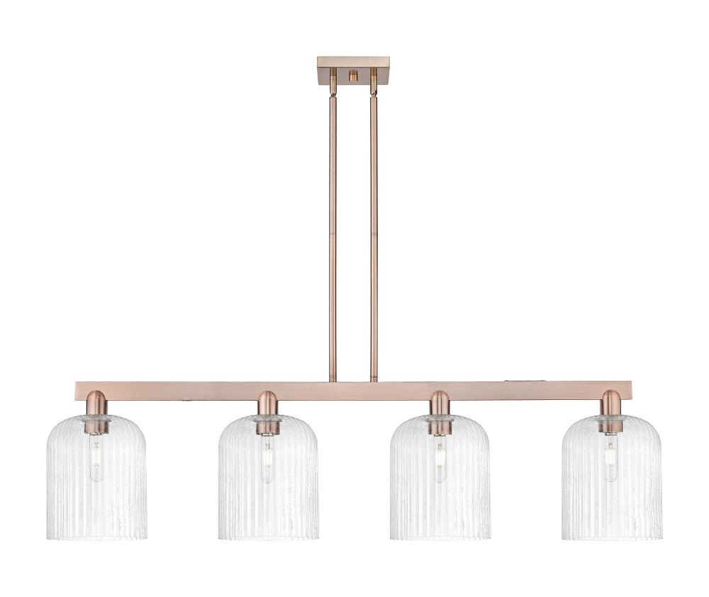 Bridal Veil - 4 Light - 51 inch - Antique Copper - Stem hung - Island Light