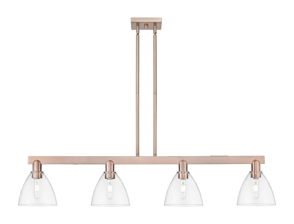 Bristol - 4 Light - 50 inch - Antique Copper - Stem hung - Island Light