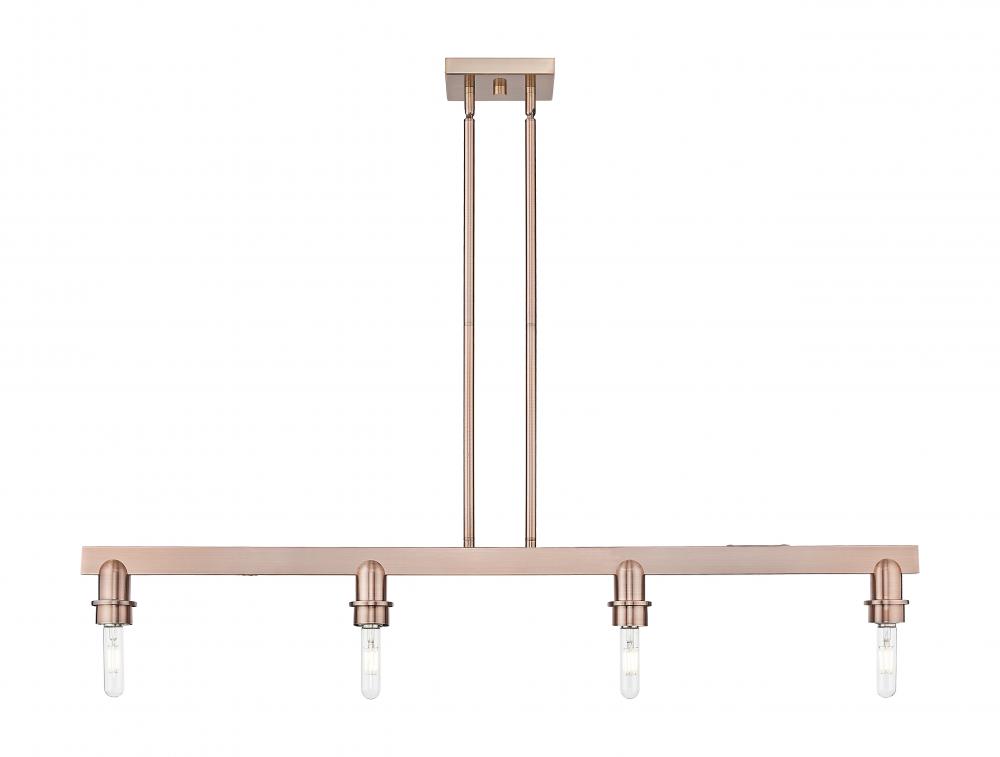 Arcadia - 4 Light - 46 inch - Antique Brass - Linear Pendant