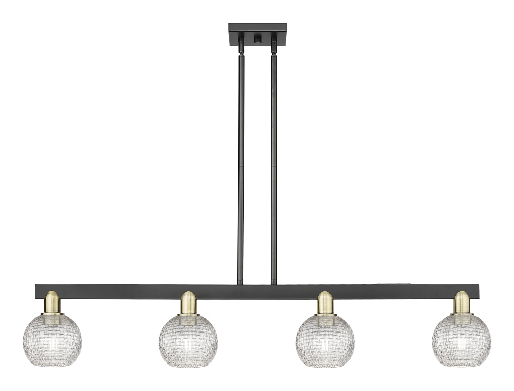 Athens - 4 Light - 49 inch - Black Antique Brass - Stem hung - Island Light