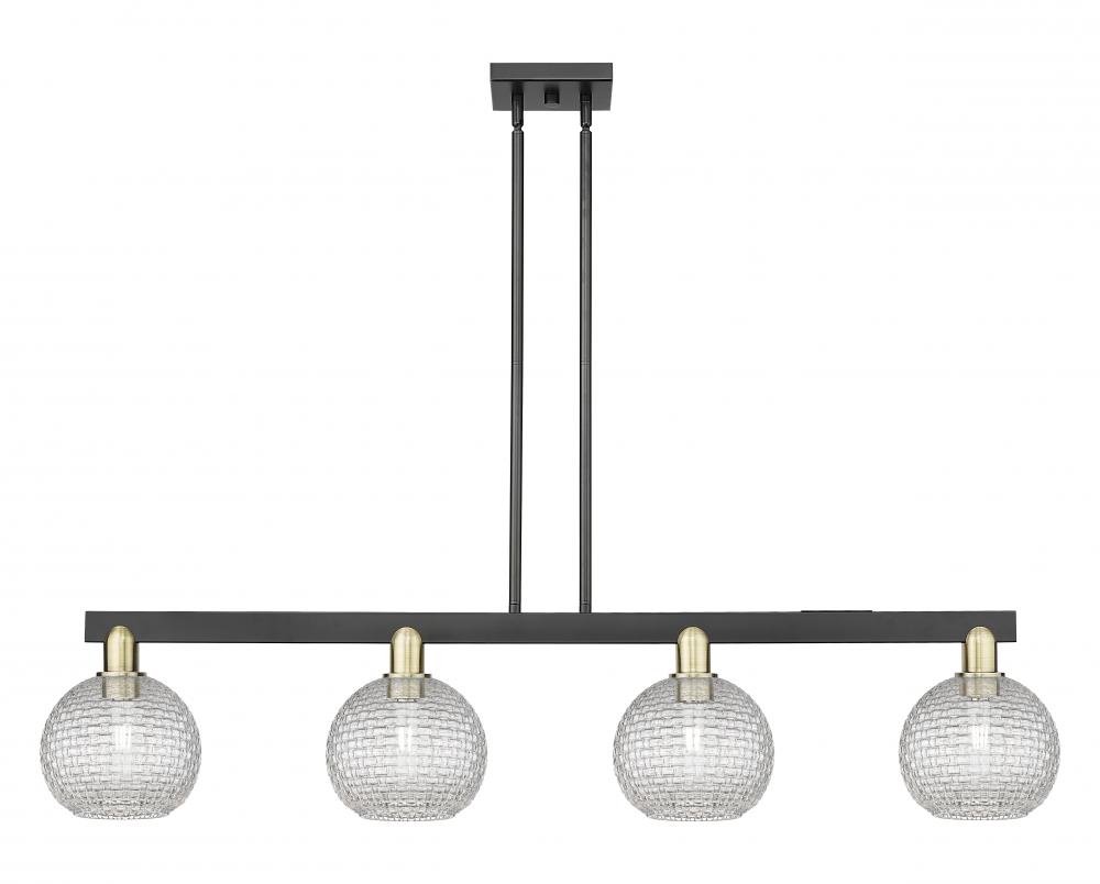 Athens - 4 Light - 51 inch - Black Antique Brass - Stem hung - Island Light
