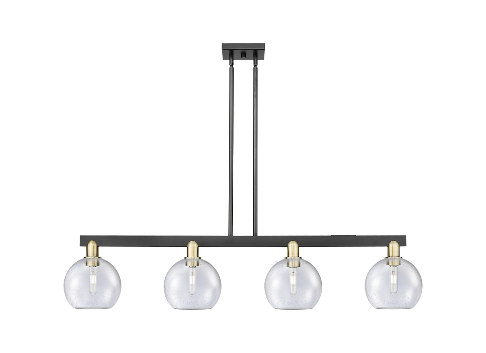 Athens - 4 Light - 51 inch - Black Antique Brass - Stem hung - Island Light