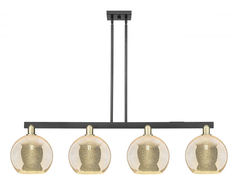 Athens - 4 Light - 53 inch - Black Antique Brass - Stem hung - Island Light