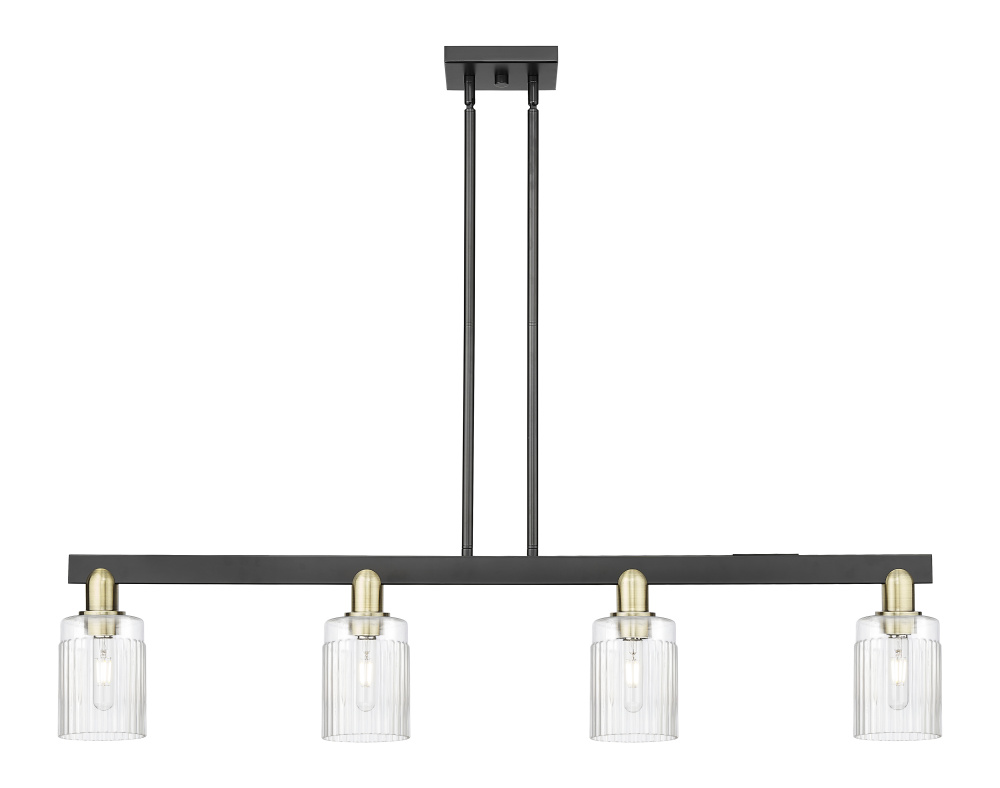 Hadley - 4 Light - 47 inch - Black Antique Brass - Stem hung - Island Light