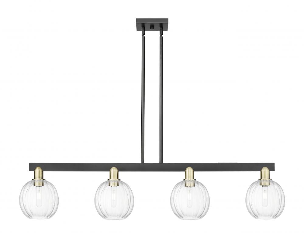 Preston Globe - 4 Light - 48 inch - Black Antique Brass - Stem hung - Island Light