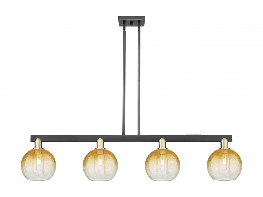 Brookhaven Globe - 4 Light - 48 inch - Black Antique Brass - Stem hung - Island Light