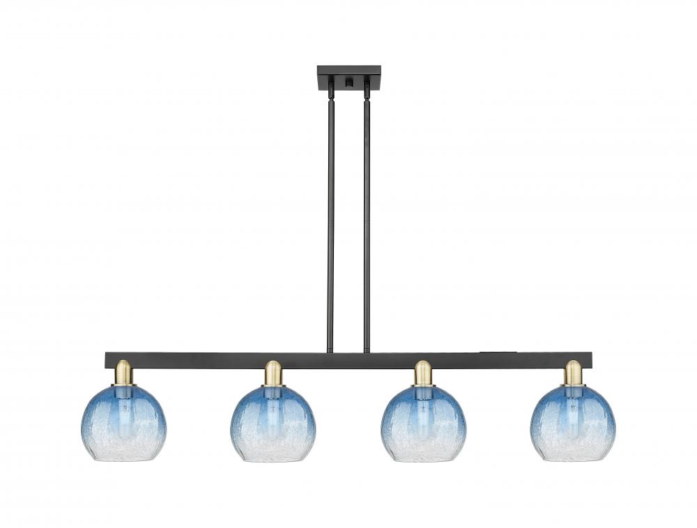 Brookhaven Globe - 4 Light - 48 inch - Black Antique Brass - Stem hung - Island Light