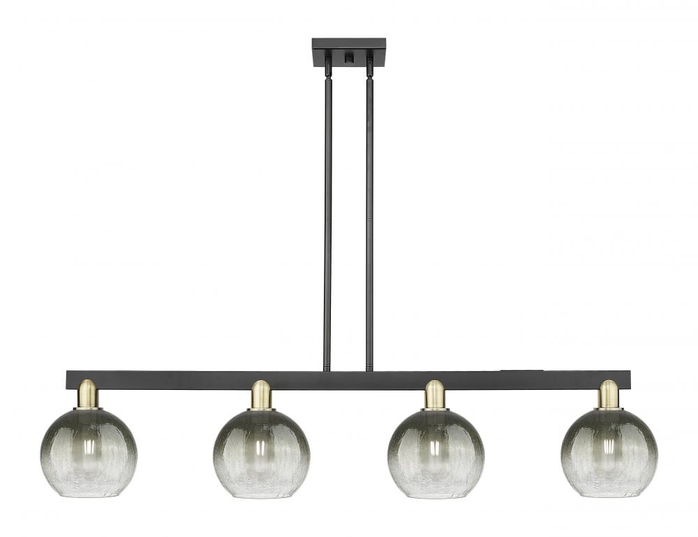 Brookhaven Globe - 4 Light - 48 inch - Black Antique Brass - Stem hung - Island Light