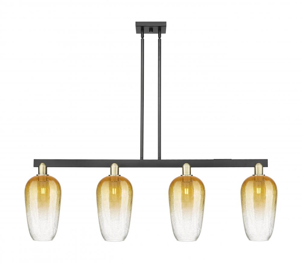 Brookhaven Flute - 4 Light - 48 inch - Black Antique Brass - Stem hung - Island Light