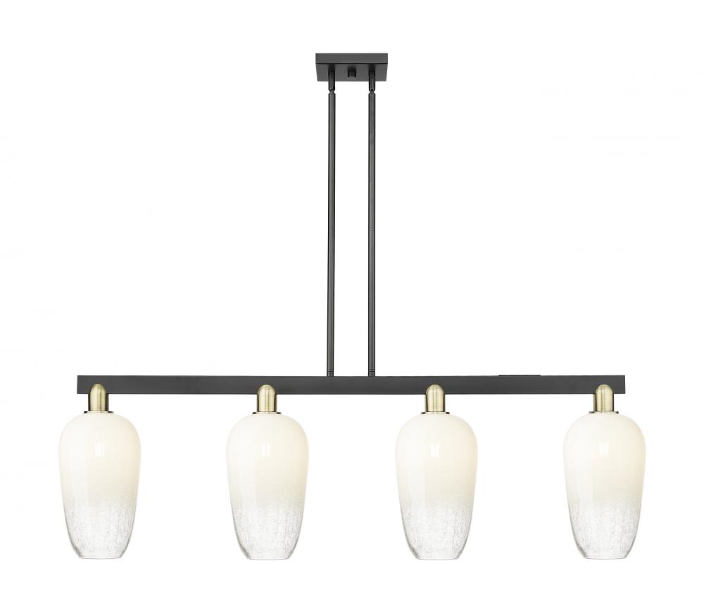 Brookhaven Flute - 4 Light - 48 inch - Black Antique Brass - Stem hung - Island Light