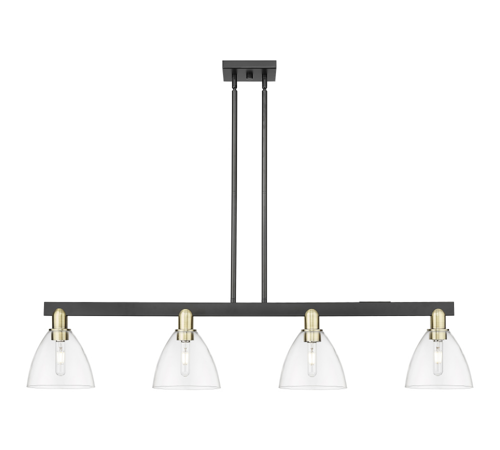 Bristol - 4 Light - 50 inch - Black Antique Brass - Stem hung - Island Light