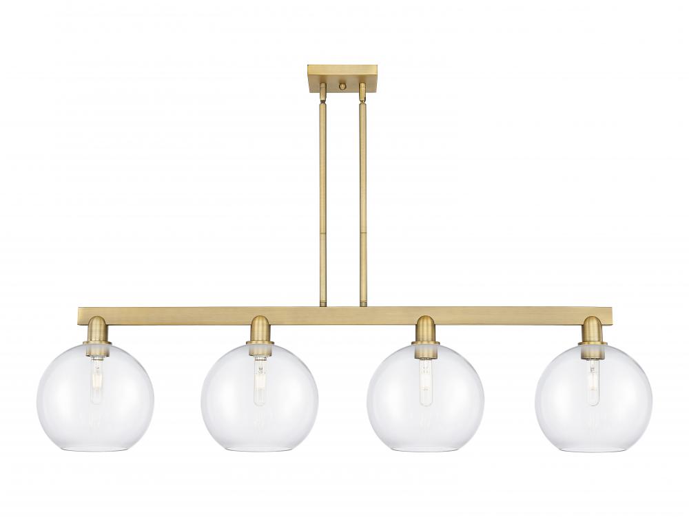 Athens - 4 Light - 53 inch - Brushed Brass - Stem hung - Island Light