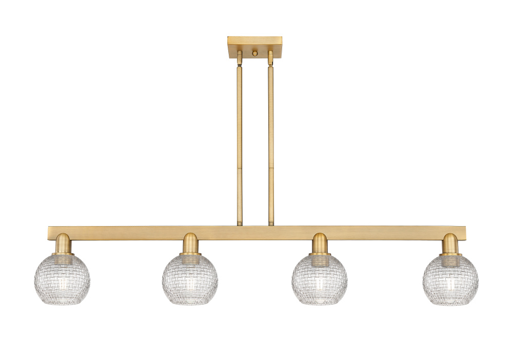 Athens - 4 Light - 49 inch - Brushed Brass - Stem hung - Island Light