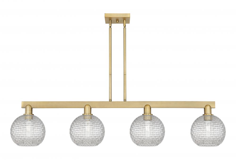Athens - 4 Light - 51 inch - Brushed Brass - Stem hung - Island Light