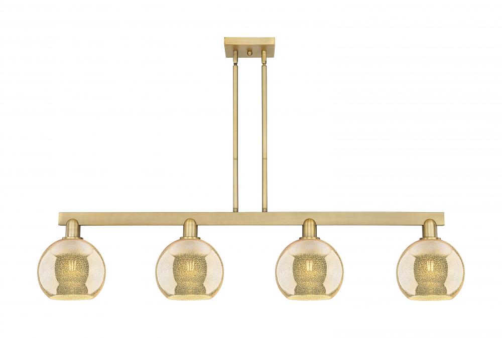 Athens - 4 Light - 51 inch - Brushed Brass - Stem hung - Island Light