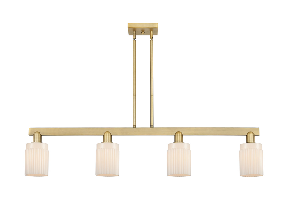 Hadley - 4 Light - 47 inch - Brushed Brass - Stem hung - Island Light