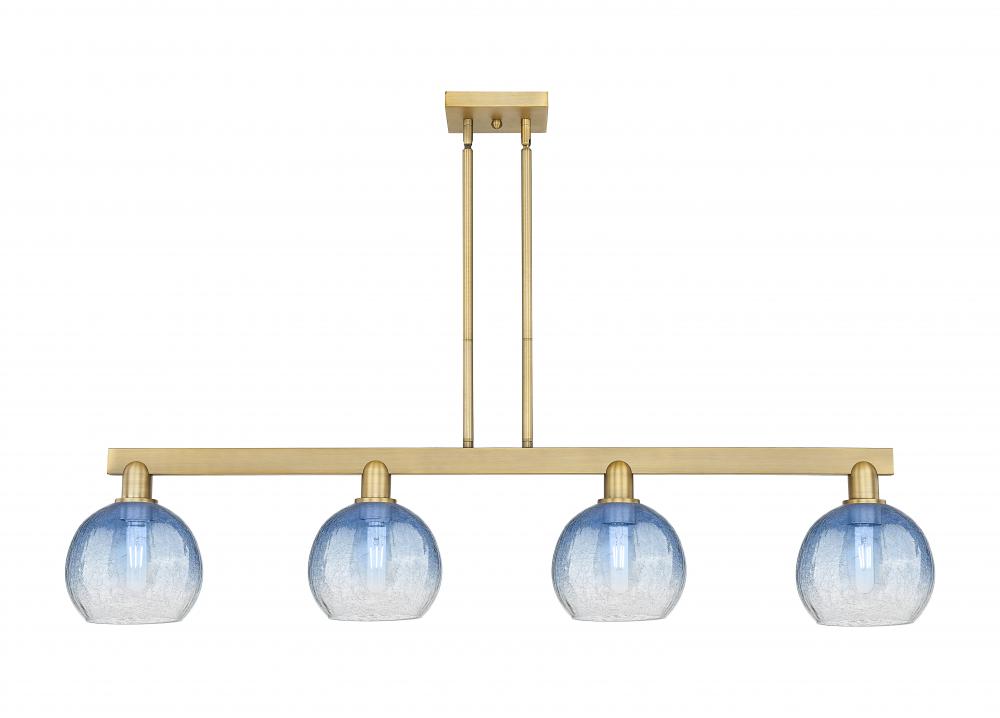 Brookhaven Globe - 4 Light - 48 inch - Brushed Brass - Stem hung - Island Light