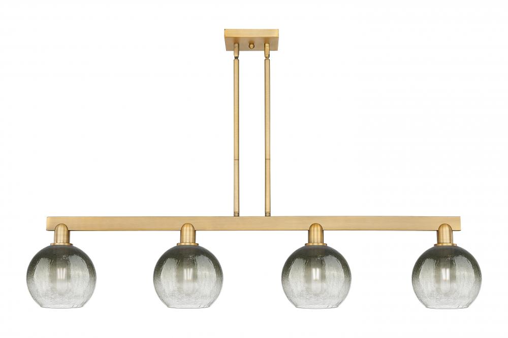 Brookhaven Globe - 4 Light - 48 inch - Brushed Brass - Stem hung - Island Light