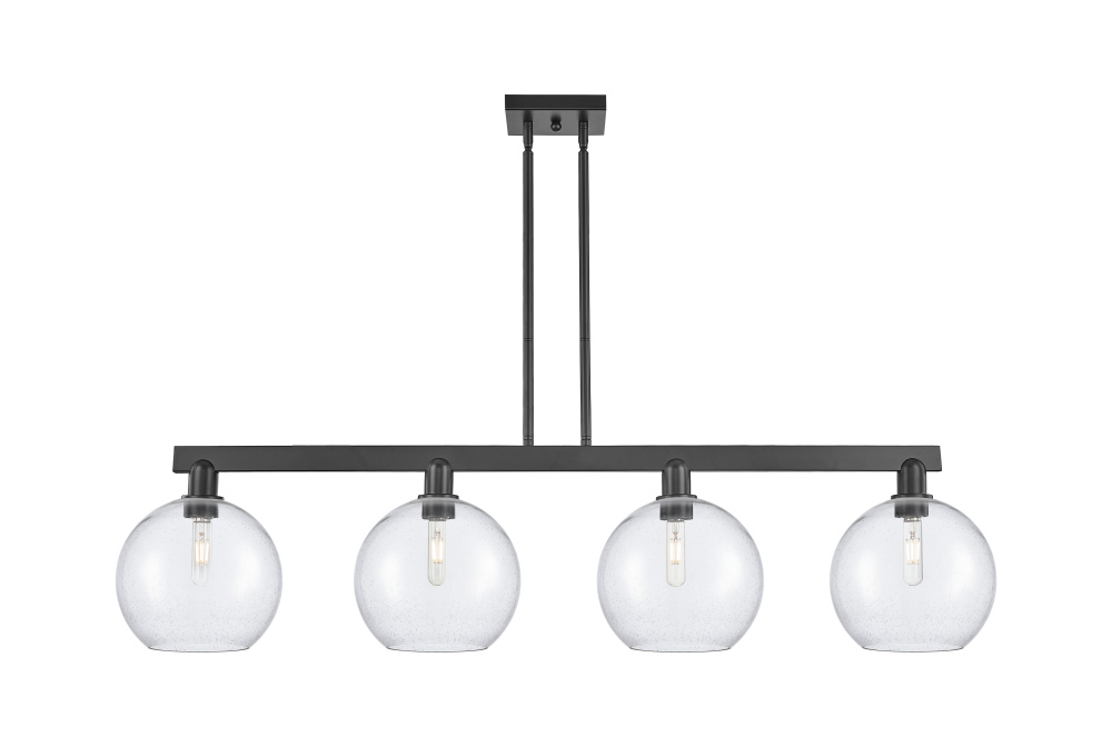 Athens - 4 Light - 53 inch - Matte Black - Stem hung - Island Light