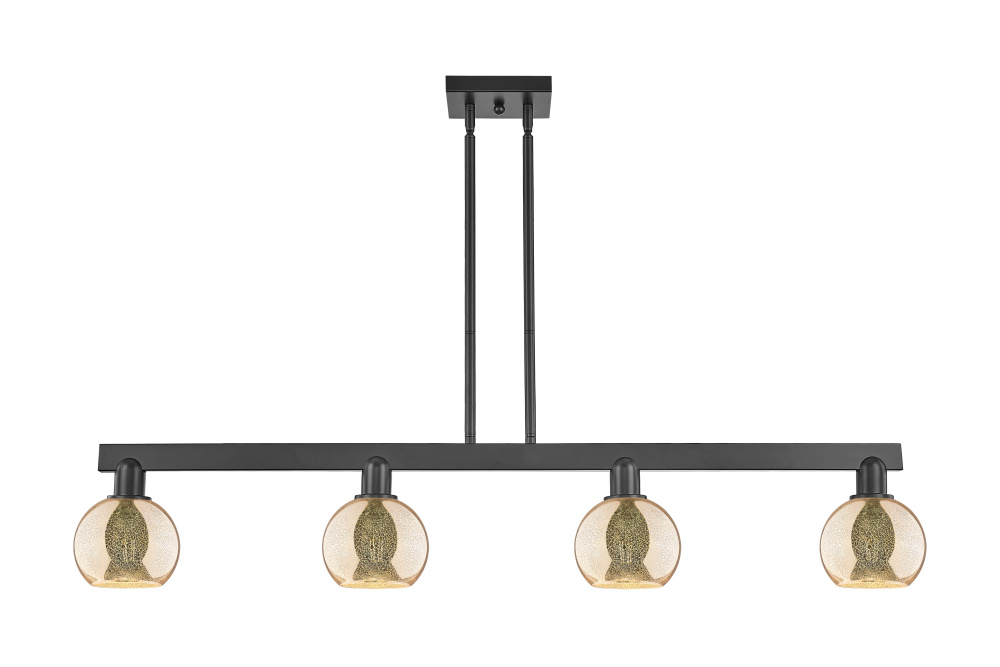 Athens - 4 Light - 49 inch - Matte Black - Stem hung - Island Light