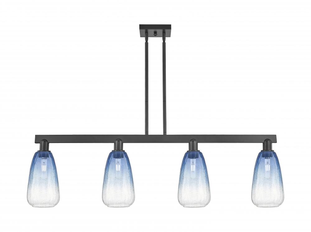 Brookhaven Almond - 4 Light - 48 inch - Matte Black - Stem hung - Island Light