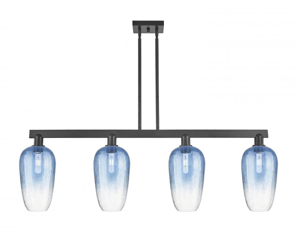 Brookhaven Flute - 4 Light - 48 inch - Matte Black - Stem hung - Island Light