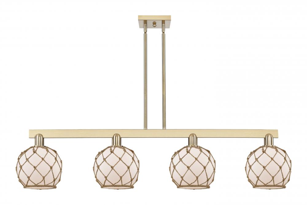 Farmhouse Rope - 4 Light - 51 inch - Champagne Bronze - Stem hung - Island Light