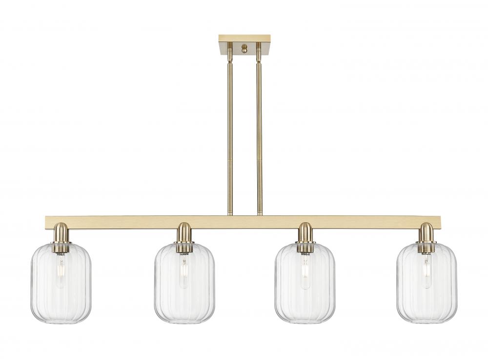 Preston Cylinder - 4 Light - 48 inch - Champagne Bronze - Stem hung - Island Light