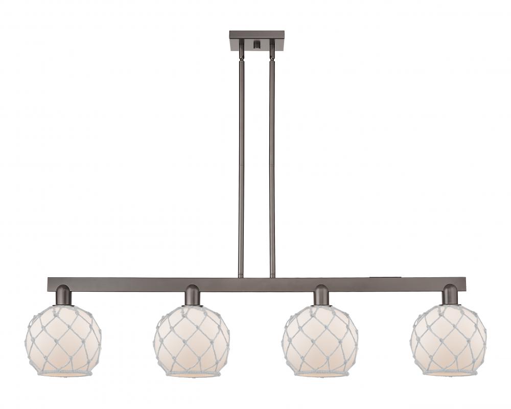 Farmhouse Rope - 4 Light - 51 inch - Oil Rubbed Bronze - Stem hung - Island Light