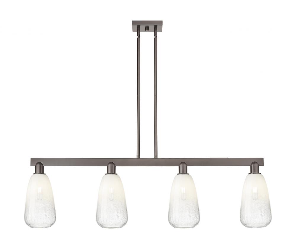 Brookhaven Almond - 4 Light - 48 inch - Oil Rubbed Bronze - Stem hung - Island Light