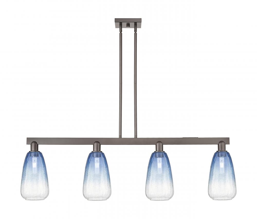 Brookhaven Almond - 4 Light - 48 inch - Oil Rubbed Bronze - Stem hung - Island Light