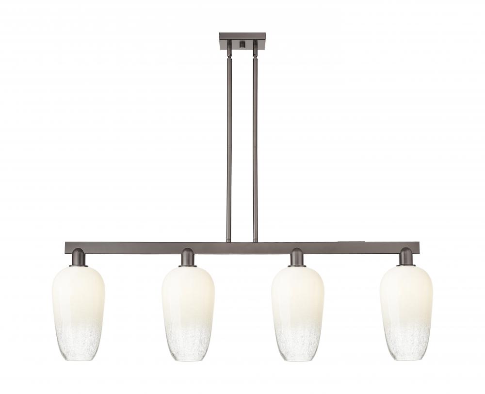 Brookhaven Flute - 4 Light - 48 inch - Oil Rubbed Bronze - Stem hung - Island Light