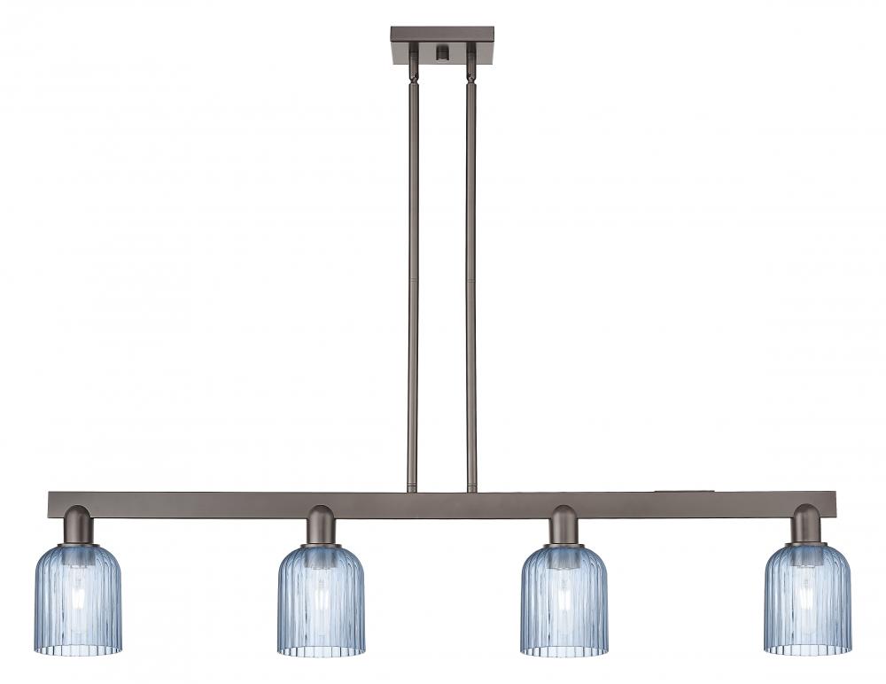 Bridal Veil - 4 Light - 48 inch - Oil Rubbed Bronze - Stem hung - Island Light