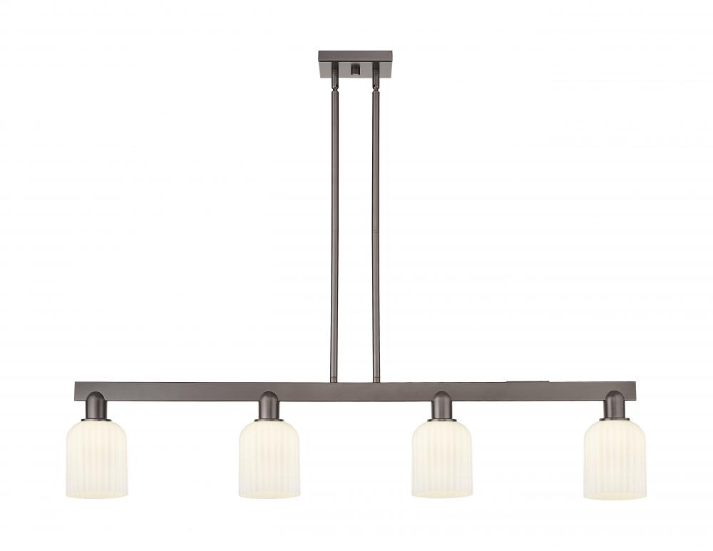 Bridal Veil - 4 Light - 48 inch - Oil Rubbed Bronze - Stem hung - Island Light