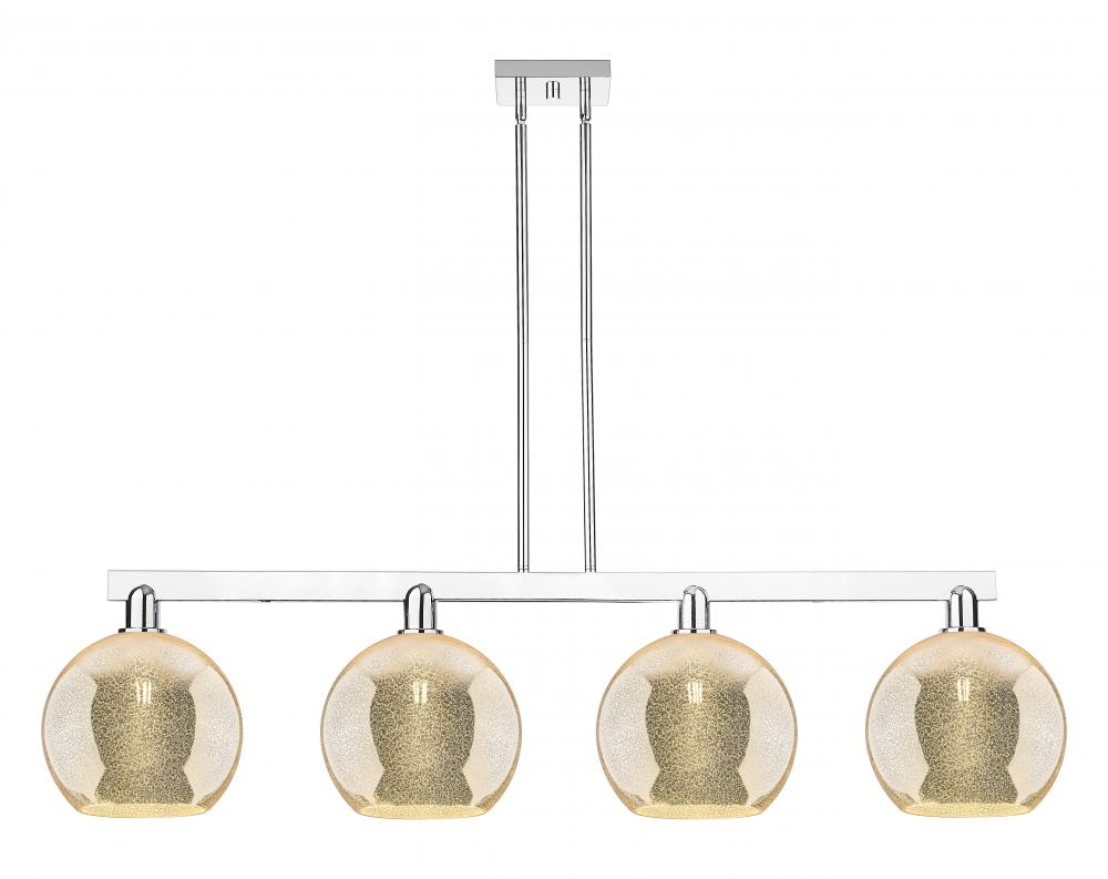 Athens - 4 Light - 53 inch - Polished Chrome - Stem hung - Island Light