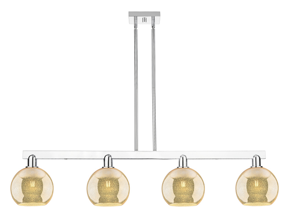 Athens - 4 Light - 51 inch - Polished Chrome - Stem hung - Island Light